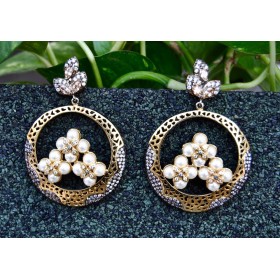 Victorian Pearl Chand Bali Earrings